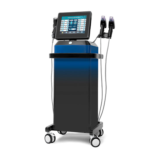 Perfectlaser 4MHz RF Microneedling Fractional RF Adjustable Needle Depth 0.5 to 7mm Fixed Burst Modes Two RF Microneedle Handles Treatment Machine