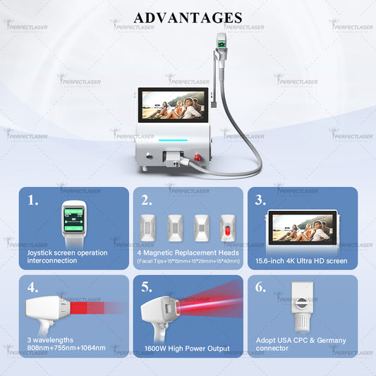 Perfectlaser Portable Diode Laser Hair Removal Machine