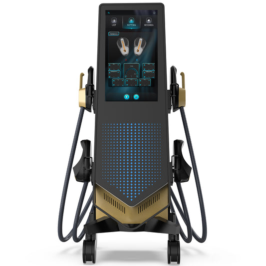 Perfectlaser 5000W 14 Tesla EMS Slimming Machine with 4 Handles and Pelvic Floor Repair Seat 200Hz HIEMT Muscle Building Device 30000 Contractions Professional Body Sculpting Fat Burning Equipment