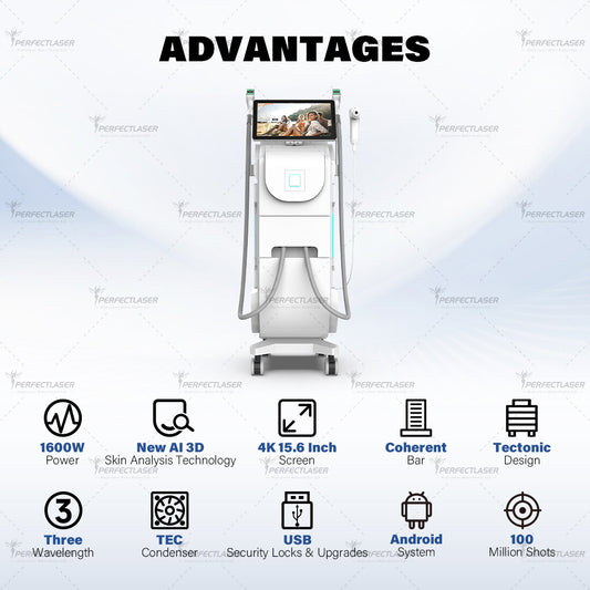 Perfectlaser Diode Laser Hair Removal with AI Skin Analyzer Machine